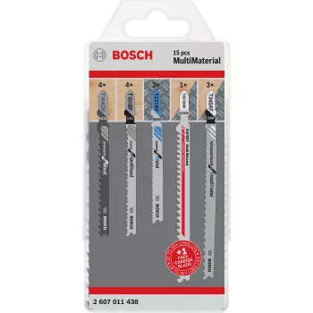 Bosch 2 607 011 438 hoja de sierra de calar/curvas/sable para calar Carbide 15 uds.