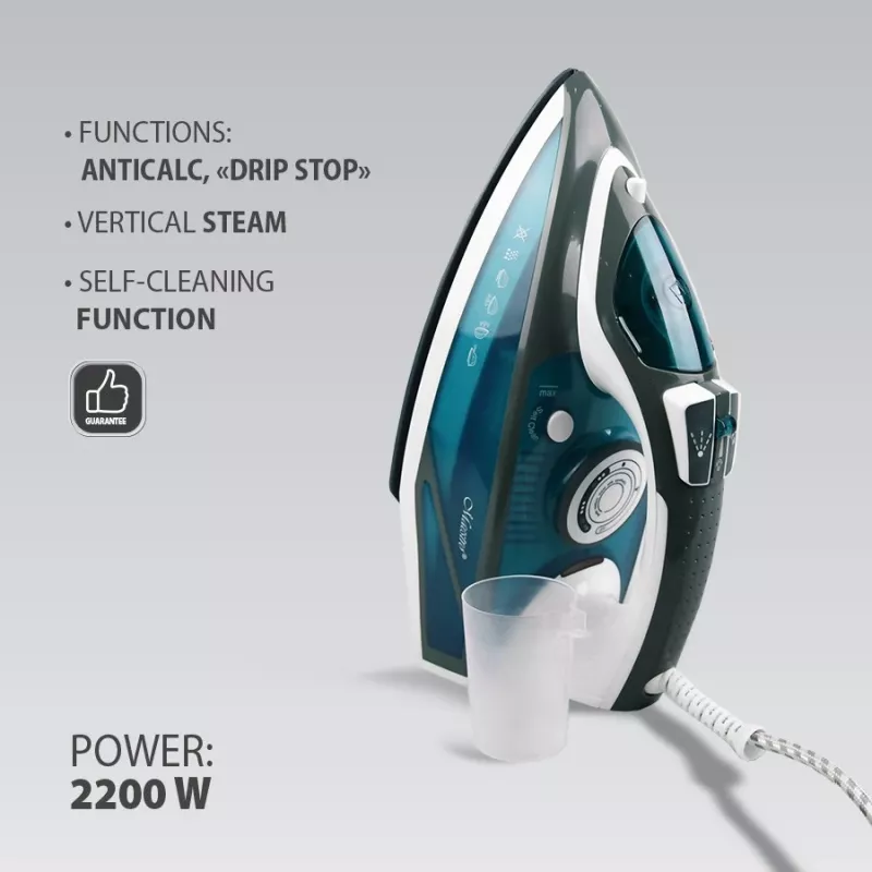Plancha de vapor Maestro MR-304C, 2200 W, blanca/azul – plancha de vapor para uso doméstico