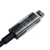 Baseus Gem Cable de carga rápida USB a IP 2,4A 2 m Negro
