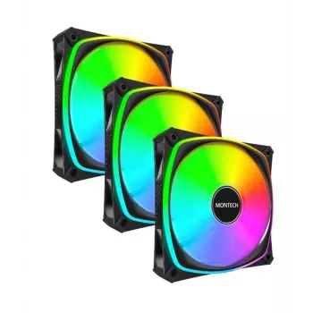 MONTECH AX120 PRO negro 120mm ARGB pack de 3