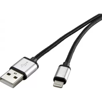 Cable Lightning Renkforce 1323109 0,5 m para iPod iPad iPhone, longitud 0,5 m