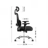 Silla de oficina giratoria mark adler Manager 3.3 negra — diseño ergonómico, base giratoria