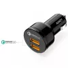 CC-T8 cargador de coche ultrarrápido 2xUSB 3.0 6A 36W + cable Micro-USB de 1 m