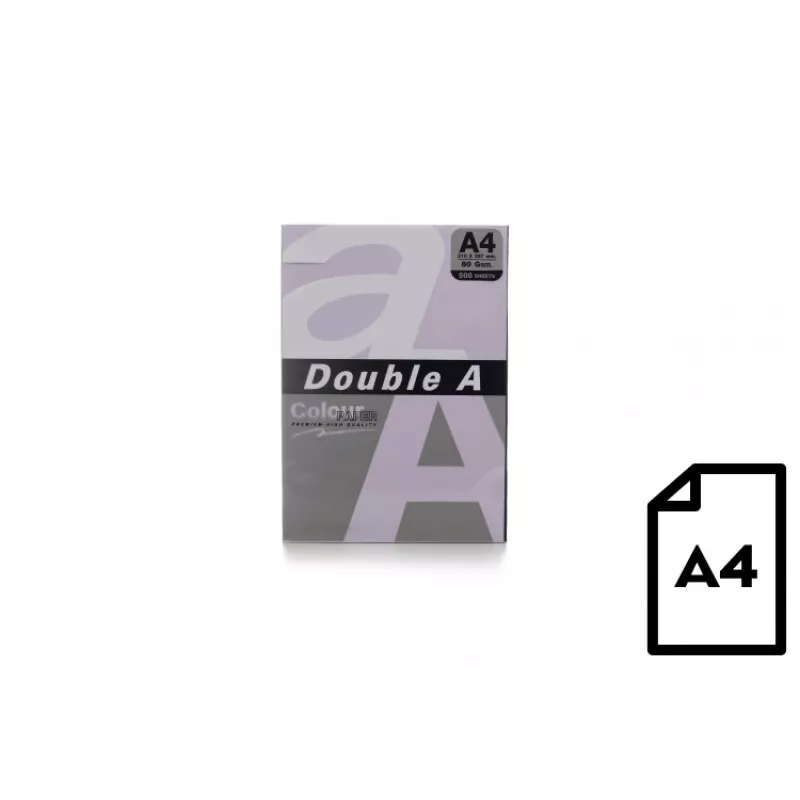 Papel de color Double A, 80 g, A4, 500 hojas, lavanda
