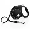Flexi Black Design M, correa retráctil con cinta, 5 m, para perros medianos (10–25 kg), carga máxima 20 kg