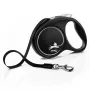 Flexi Black Design M correa extensible para perros, cinta de 5 m, hasta 25 kg