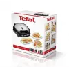 Sandwichera Tefal Break Time SW6148 — 2 sándwiches, placas antiadherentes extraíbles, recogecables, negro/gris