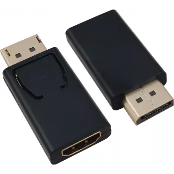 Adaptador DisplayPort a HDMI helos 288466 — DisplayPort (conector macho) a HDMI (conector hembra), negro