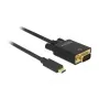 Adaptador de cable de vídeo DeLOCK 85261 USB Type-C a VGA 1 m negro