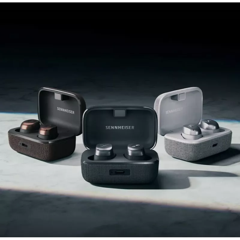 Auriculares deportivos inalámbricos Bluetooth con cancelación de ruido SENNHEISER Momentum MTW4 - blanco y plateado