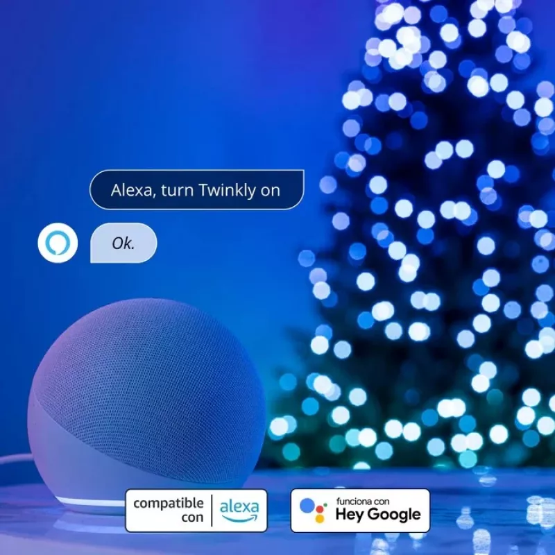 Velas LED para árbol de Navidad Twinkly Candies TWKC100RGB-T 6 m con forma de vela