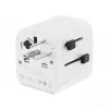 Adaptador de viaje universal GEMBIRD TPA-EU2A12-01-W 12W fuente de alimentación USB para tomas internacionales