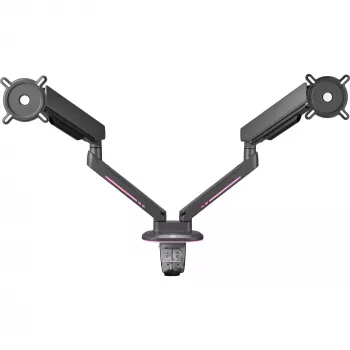 Soporte universal gaming para doble monitor (DM8210), soporte de monitor gris, RGB