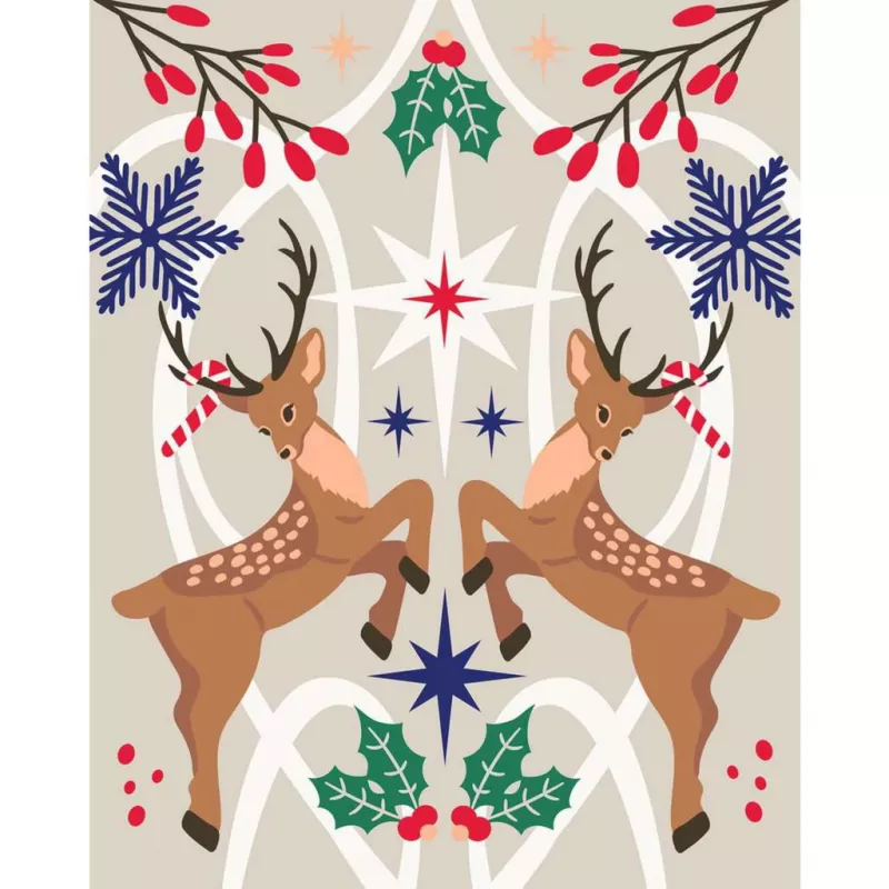 Set de pintura Ravensburger CreArt – Ciervo navideño (set de pintura creativo)