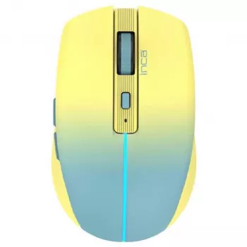 Cian Technology GmbH INCA ratón IWM-511RS Bluetooth+inalámbrico RGB color base amarillo