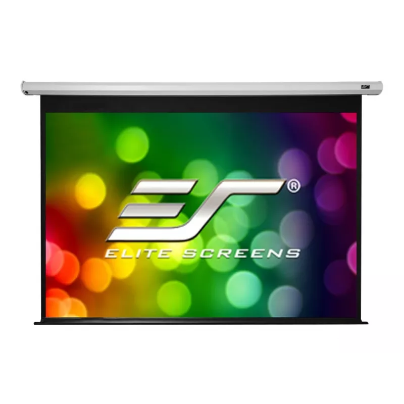 Elite Screens Spectrum Electric120V pantalla de proyección motorizada 120 pulgadas (3,05 m) 4:3, área visible 244 x 183 cm, MaxWhite ganancia 1,1, mando IR, carcasa blanca