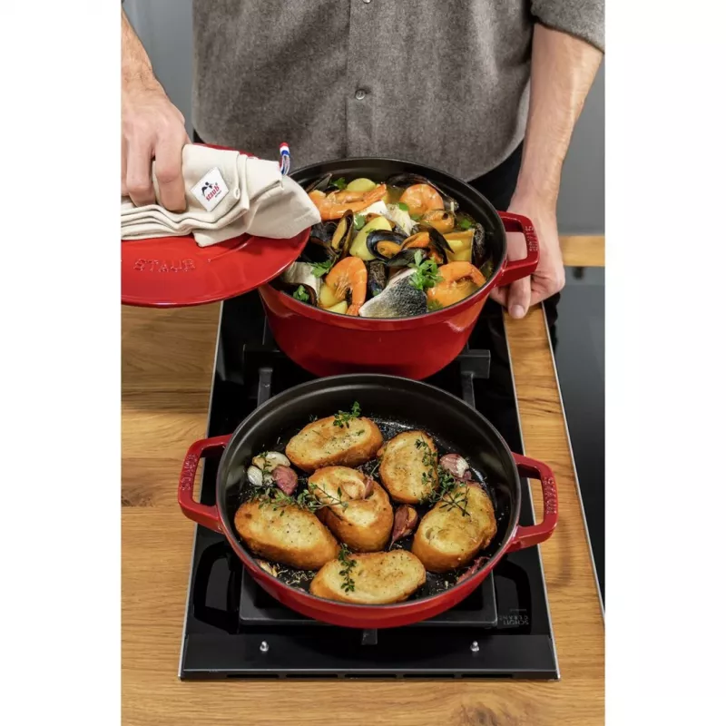Staub La Cocotte Olla de hierro fundido redonda – SET 3-TEILIGES