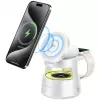 Cargador inalámbrico 4smarts Qi2 Aura Sound blanco – carga inalámbrica rápida Qi2, altavoz integrado