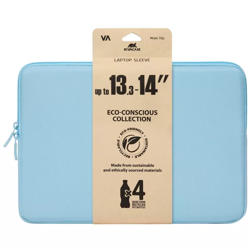 Funda para portátil Rivacase Riva Szuzuka 14 pulgadas Azul pastel – funda protectora de neopreno para portátiles de 14 pulgadas