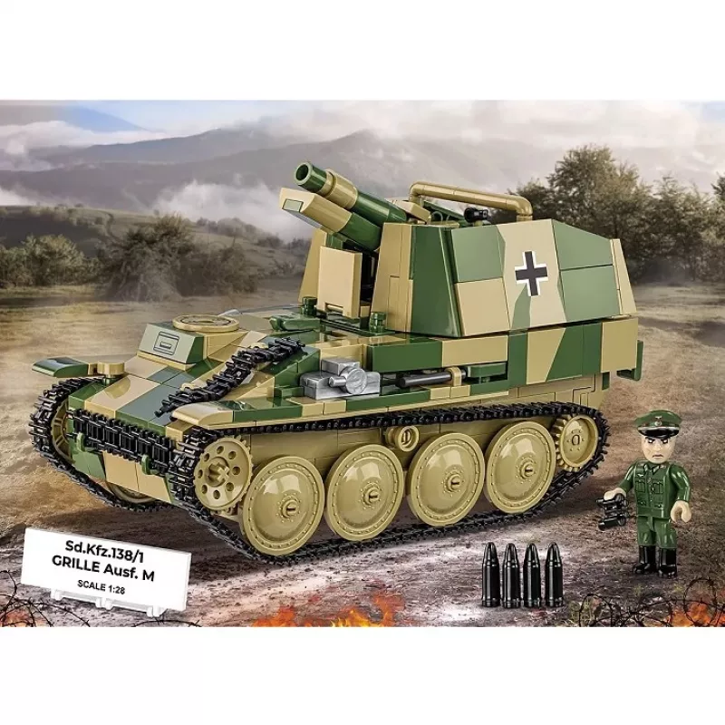 Set de construcción Cobi SD.KFZ.138/1 Grille, 720 piezas, modelo de exposición