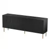 Cómoda JUNGLE 190x40.5x74.5 negro mate + patas doradas