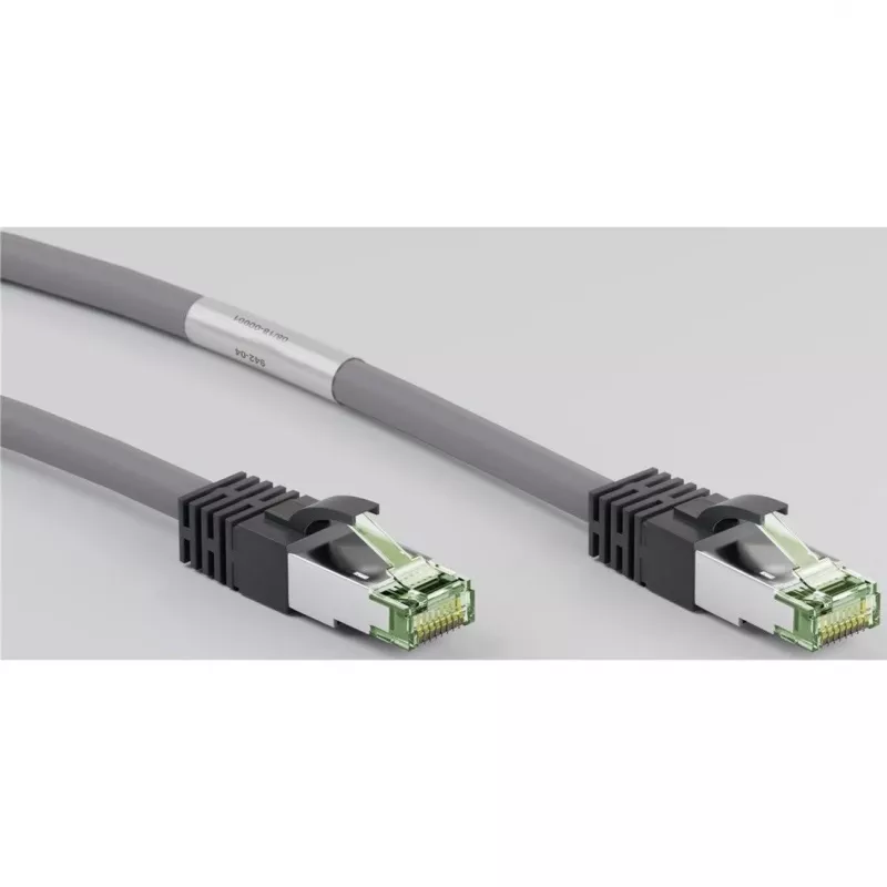 Cable de red Goobay CAT 8.1, S/FTP (PiMF), gris, 0,5 m - LSZH libre de halógenos, cobre AWG 24 (55135)