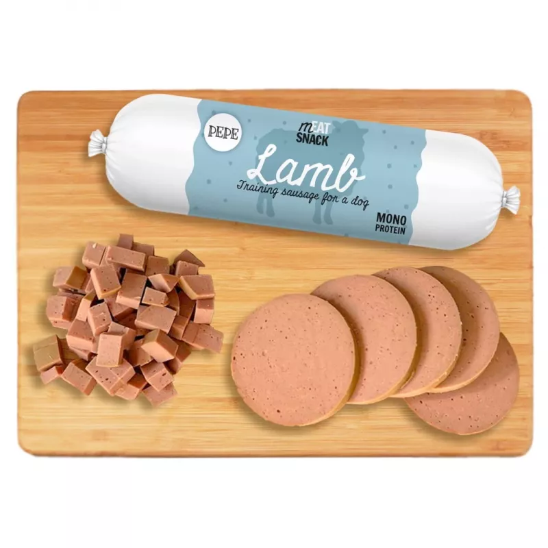 PAKA ZWIERZAKA Pepe Sausage Lamb - Snack para perros - 200g