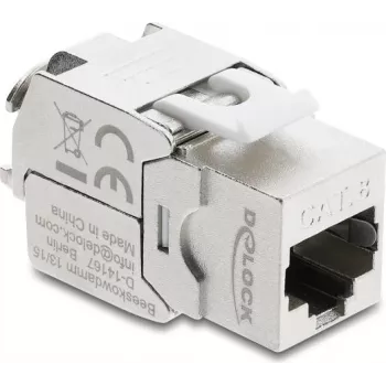 Keystone conector hembra RJ45 a LSA Delock 90715 Cat.8.1 apantallado sin herramienta