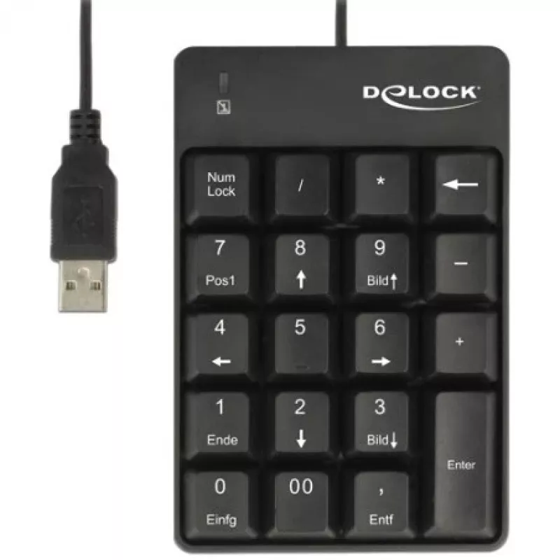 Teclado numérico DeLOCK 12481 universal USB negro