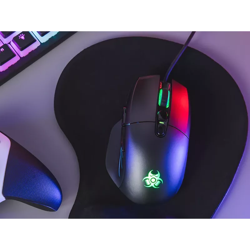 Ratón gaming con cable Tracer GameZone Odin RGB, 12000 DPI, 8 botones