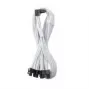 Cable de conexión CableMod C-Series Pro variante A 90° 16 pines a 4×8 pines PCIe, blanco