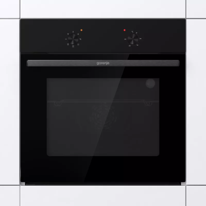 Horno Gorenje | BO6615E01B | 60 L | Eléctrico | EnamelClean | Teclas pulsables basculantes | Altura 59,5 cm | Anchura 59,5 cm | Negro