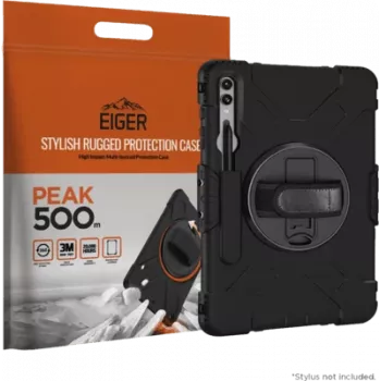 Funda Eiger Peak 500m Galaxy Tab S9+ negra - Tablet (EGPE00164)