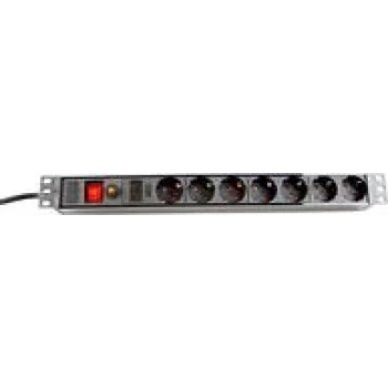 Alargador de corriente Dexlan 994956 2,5 m 7 tomas de CA interior negro