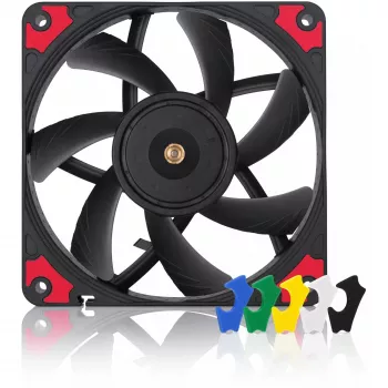 Ventilador de carcasa slim Noctua NF-A12x15 PWM de 120 mm, 15 mm de grosor, 12 V, PWM, 450–1850 RPM, 94,2 m³/h, 23,9 dB, rodamiento SSO