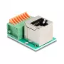 Adaptador de cable DeLOCK 90653 RJ45 regleta de conexión de 8 pines verde plateado