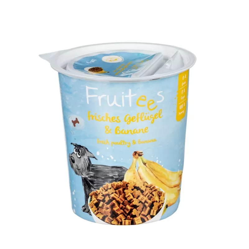 Fruitees 603500200 Snack para perros y gatos plátano, ave 200 g