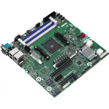 Placa base ASRock X570D4U Micro ATX — AMD X570, Zócalo AM4, 4× DIMM, DDR4, máx. 32 GB, 12× SATA III, 3× RJ-45