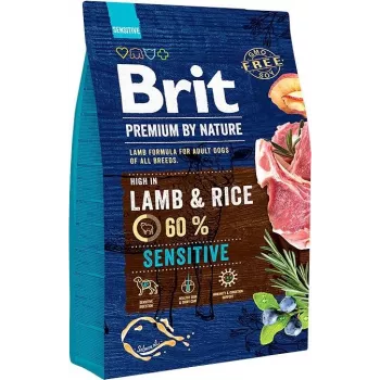 BRIT Premium by Nature Sensitive Cordero con arroz – pienso para perros – 3 kg