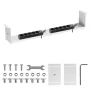 Organizador de cables compacto Maclean bajo el escritorio, carga máx. 5 kg, blanco, MC-107 W