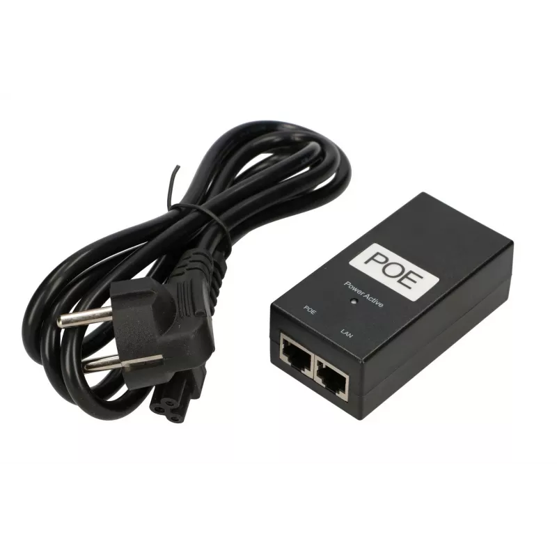 Fuente de alimentación PoE Extralink POE-24-24W-G 24 V 1 A 24 W Gigabit, interior, negro, cable de alimentación incluido