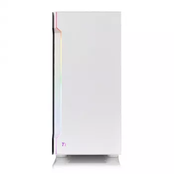 Caja de PC Thermaltake H200 TG Snow RGB semitorre blanca