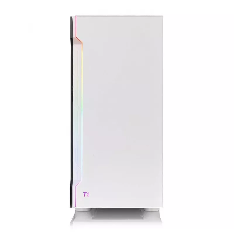 Caja de PC Thermaltake H200 TG Snow RGB semitorre blanca