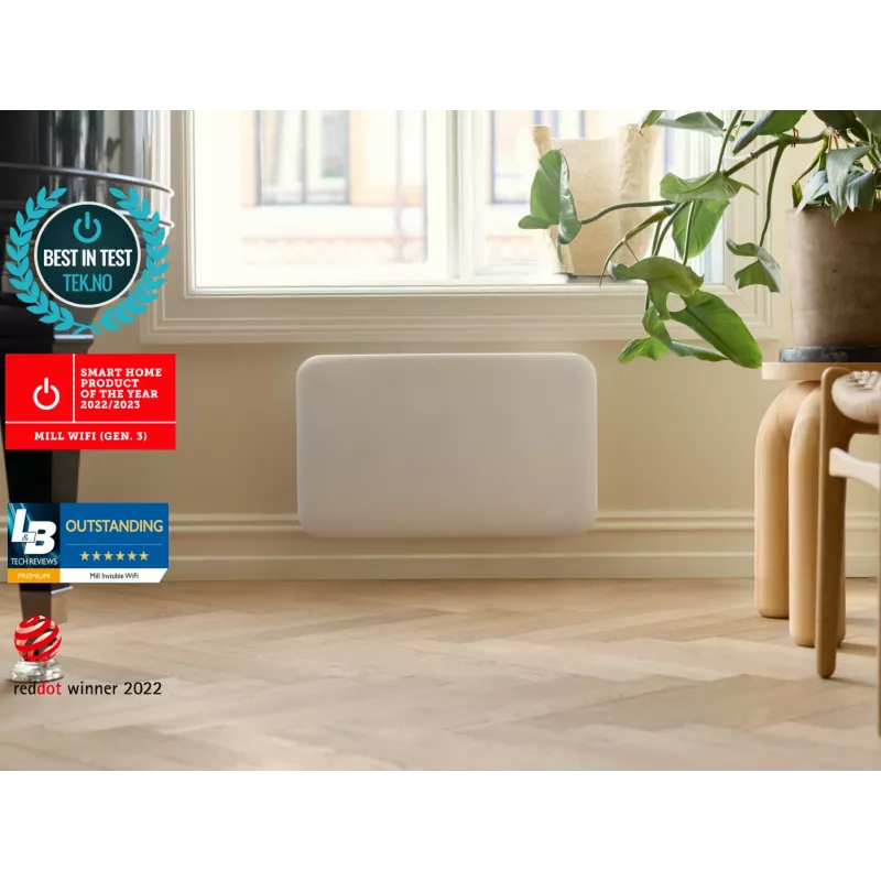 Emisor térmico Mill Invisible Smart WiFi PA700WIFI4 700 W para estancias de hasta 12 m² blanco IPX4