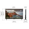 TV Toshiba 65UV2463DG 65 inch (165,1 cm) 4K Ultra HD DLED Smart TV, 3840×2160, VIDAA, Wi‑Fi, 300 cd/m², negro