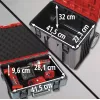 Maletín de herramientas Einhell E-Case Tower negro rojo polipropileno resistente al calor protegido contra salpicaduras