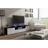 Soporte de TV Cama EVORA 200 negro/blanco brillante