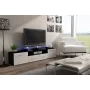 Soporte de TV Cama EVORA 200 negro/blanco brillante