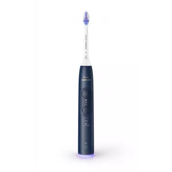 Cepillo de dientes eléctrico Philips Sonicare Series 6100 HX7403/05 — recargable, batería de Li‑Ion, modos Sensitive y limpieza diaria, azul oscuro