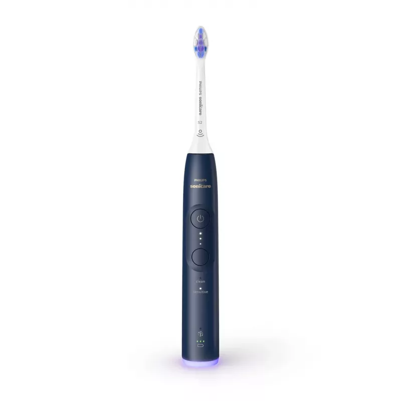 Cepillo de dientes eléctrico Philips Sonicare Series 6100 HX7403/05 — recargable, batería de Li‑Ion, modos Sensitive y limpieza diaria, azul oscuro